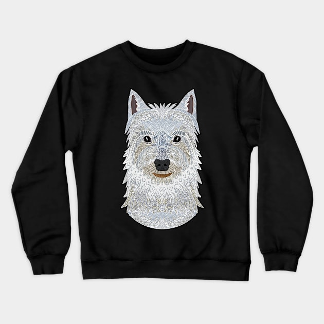 Westie Crewneck Sweatshirt by ArtLovePassion